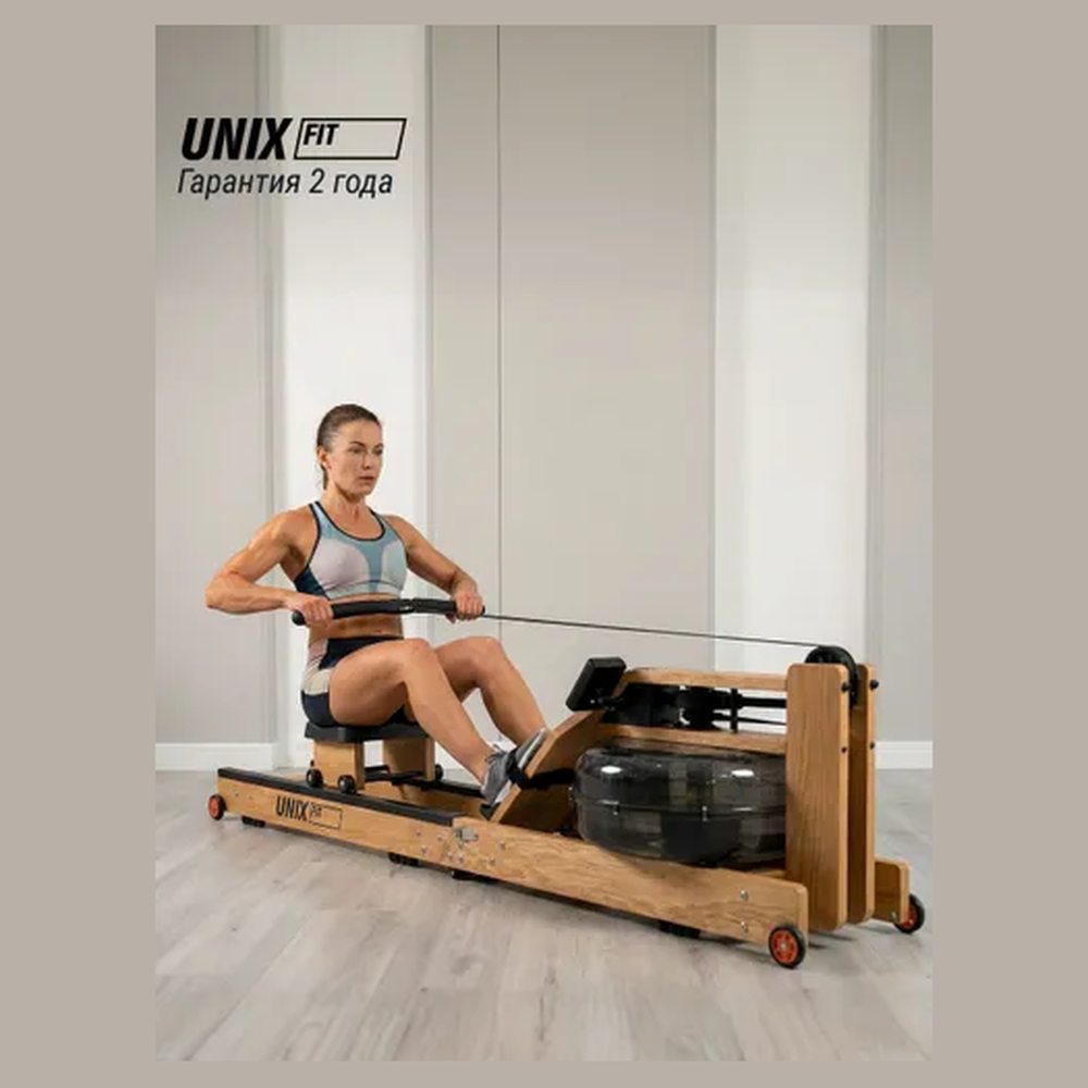 Гребной тренажёр UNIX Fit Wood Rower Light